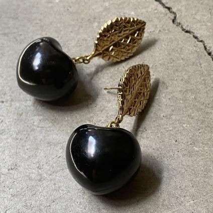 1960's French Black Apple Earrings1960ǯ ե ֥ååץ 󥰡Dead Stock