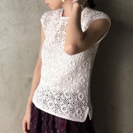 Antique Cotton Clochette Lace No Sleeveʥƥåȥ  졼 Ρ꡼֡