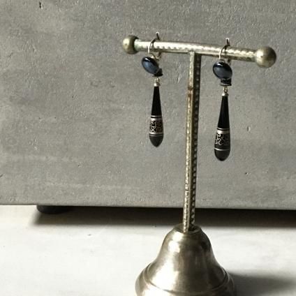 1930's France French Jet Earringsʥǥåɥȥå 1930ǯ ե եå ԥDead Stock