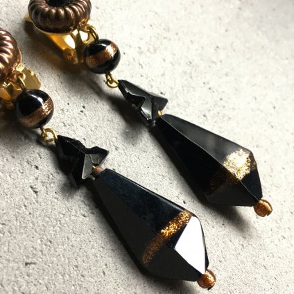 1930's France French Jet Earrings1930ǯ ե եå 󥰡Dead Stock