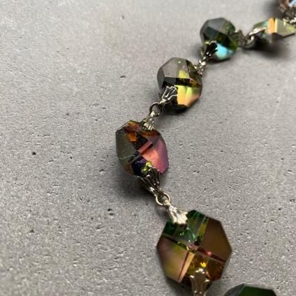 1950's Watermelon Tourmarine Glass Necklace1950ǯ ȥޥ󥬥饹 ͥå쥹