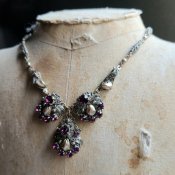 1920-30's Filigree Glass Necklace（1920-1930年代 フィリグリー ガラス ネックレス）