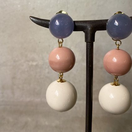 1960's French Lucite Pink&Blue Ball Earrings1960ǯ ե 롼 ԥ&֥롼 󥰡Dead Stock