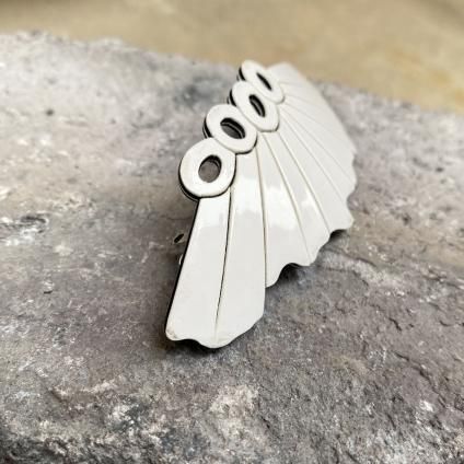 1960's French White Hair Clip1960ǯ ե ץ饹å ۥ磻 ХåDead Stock