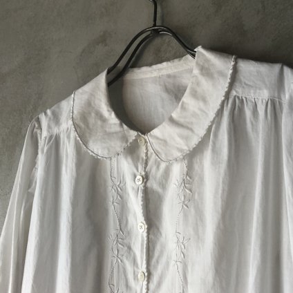 Antique Cotton Embroidery Round Collar Onepieceʥƥ ե åȥ ɽ ݶ ԡ