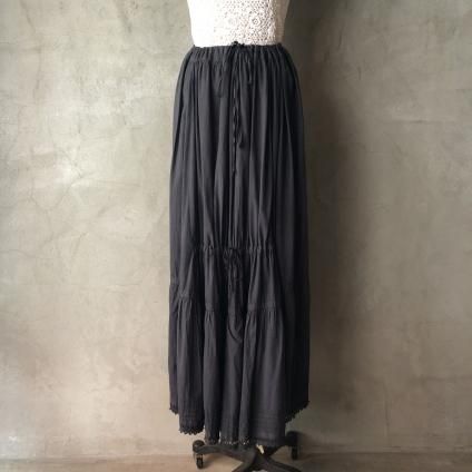 Antique Cotton Shirring Skirt（アンティーク フランス シャーリング ...