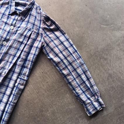 Vintage Cotton Check Long Shirtsʥơ åȥ å 󥰥 