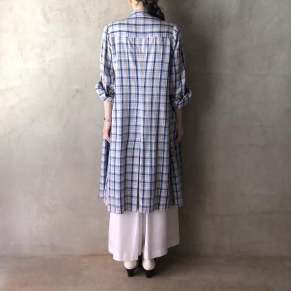 Vintage Cotton Check Long Shirtsʥơ åȥ å 󥰥 