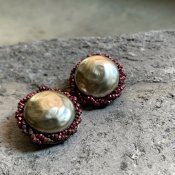 1950's French Louis Rousselet Gray Pearll Earrings（1950年代 フランス ルイ・ロスレー グレーパール イヤリング）