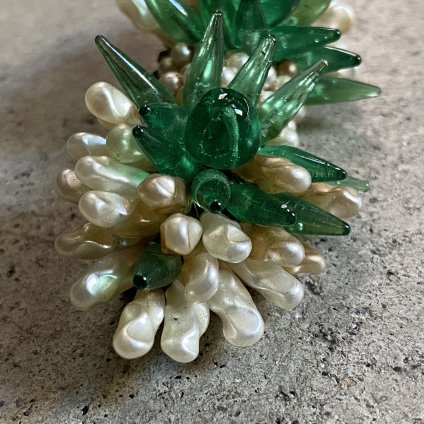 1940-50's French Louis Rousselet Glass Brooch（1940-50年代 フランス ルイ・ロスレー ガラス ブローチ）