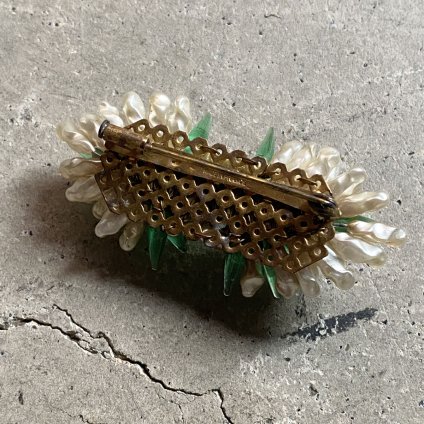 1940-50's French Louis Rousselet Glass Brooch（1940-50年代 フランス ルイ・ロスレー ガラス ブローチ）