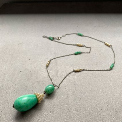 1920's-30's Louis Rousselet Peking Glass Pearl Necklace 1920 - 1930ǯ 륤졼 ڥ󥬥饹 ѡ ͥå쥹