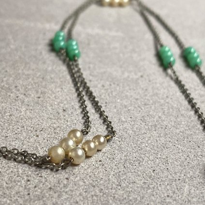 1920's-30's Louis Rousselet Peking Glass Pearl Necklace（ 1920 - 1930年代 ルイロスレー ペキンガラス パール ネックレス）