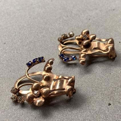 1940's French Flower Basket Earrings1940ǯ ե ե Хå 󥰡