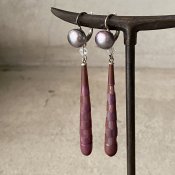 1920-30's French  Glass Earrings（1920〜30年代  フランス  ガラスピアス）