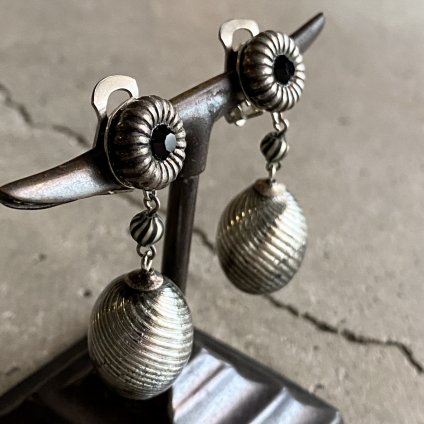 1920-30's French Mercury Glass Earrings（1920〜30年代 フランス マーキュリーガラスイヤリング）