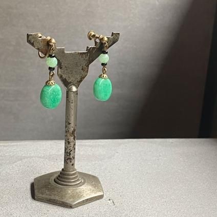 1920 - 30's Peking Glass Earrings192030ǯ  ڥ󥬥饹 󥰡