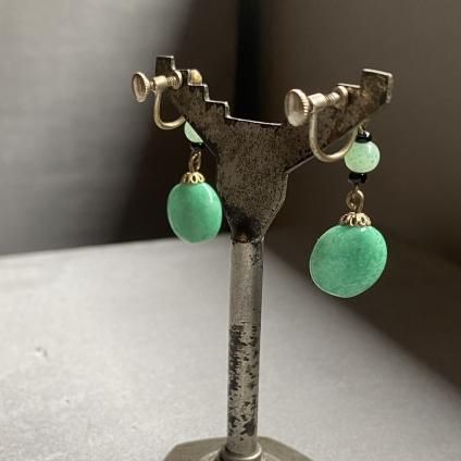 1920 - 30's Peking Glass Earrings192030ǯ  ڥ󥬥饹 󥰡