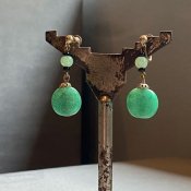 1920 - 30's Peking Glass Earrings（1920〜30年代  ペキンガラス イヤリング）
