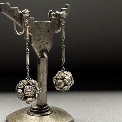 1930's Art Deco Glass Earrings 1930ǯ  ǥ 饹 󥰡