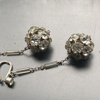 1930's Art Deco Glass Earrings 1930ǯ  ǥ 饹 󥰡