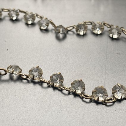 1930's Clear Glass Chocker Necklace 1930ǯ ꥢ饹 硼 ͥå쥹