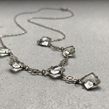 1930's Art Deco Clear Glass Necklace 1930ǯ ǥ ꥢ饹 ͥå쥹