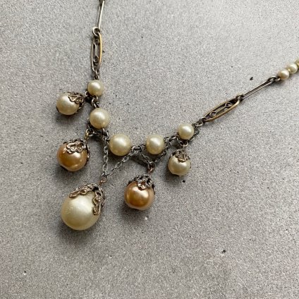1930's Louis Rousselet Pearl Filgree Necklace（ 1930年代 ルイ ロスレー パール フィリグリーネックレス）