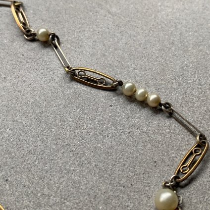 1930's Louis Rousselet Pearl Filgree Necklace 1930ǯ 륤 졼 ѡ եꥰ꡼ͥå쥹