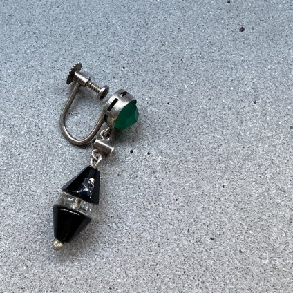 1930's Art Deco Mini Glass Earrings 1930ǯ  ǥ ߥ 饹 󥰡