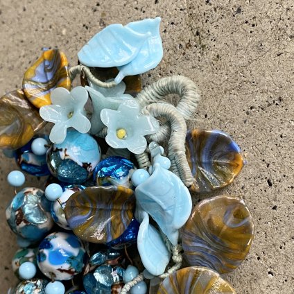 1960's French Paola Blue Glass Brooch1960ǯ ե ѥ ֥롼饹 ֥Dead Stock