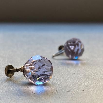 1930's Neogium Glass Earrings 1930ǯ  ͥ६饹 󥰡