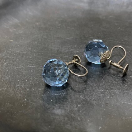 1930's Neogium Glass Earrings 1930ǯ  ͥ६饹 󥰡