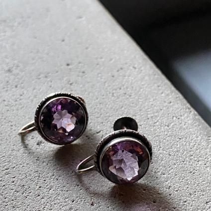 1930's Silver Amethyst Earrings 1930ǯ  С ᥷ 󥰡