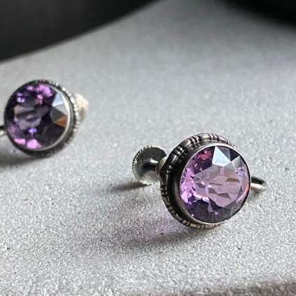 1930's Silver Amethyst Earrings 1930ǯ  С ᥷ 󥰡