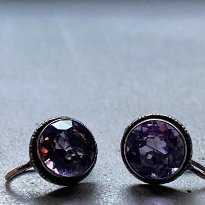 1930's Silver Amethyst Earrings 1930ǯ  С ᥷ 󥰡