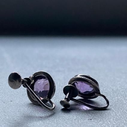 1930's Silver Amethyst Earrings 1930ǯ  С ᥷ 󥰡