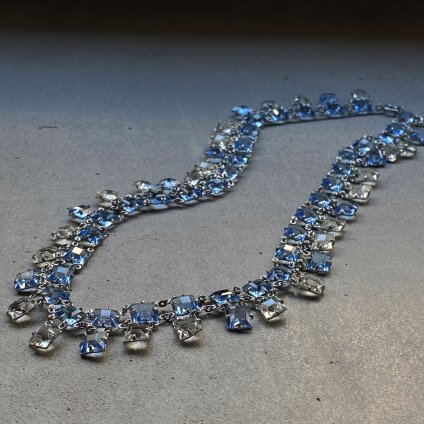 1920's Art Deco Square Cut Glass Necklace 1920ǯ ǥ åȥ饹 ͥå쥹