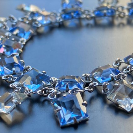 1920's Art Deco Square Cut Glass Necklace 1920ǯ ǥ åȥ饹 ͥå쥹