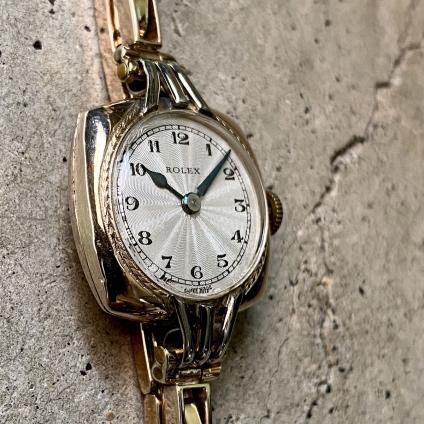 ROLEX （ロレックス）9KYG クッションケース ギョーシェダイヤル 希少