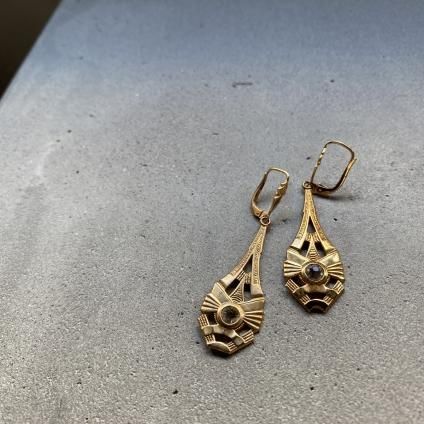 1930's France Dead Stock Earrings1930ǯ  ե ǥåɥȥå ԥGold Effel Tower