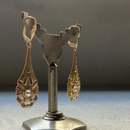 1930's France Dead Stock Earrings1930ǯ  ե ǥåɥȥå ԥGold Effel Tower