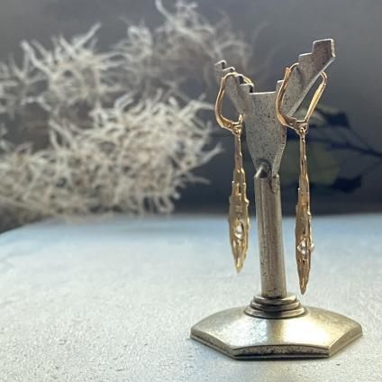 1930's France Dead Stock Earrings1930ǯ  ե ǥåɥȥå ԥGold Art Deco