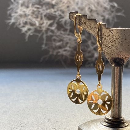 ピアス h17 France vintage glass earrings 1930's France Dead Stock Earrings（1930年代 フランス デッド