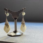 1930's France Dead Stock Pearl Filigree Earrings1930ǯ  ե եꥰ꡼ ԥ