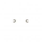 momocreatura  Micro Crescent Moon Stud Earringsʥޥԥ С