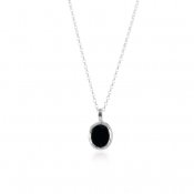 <img class='new_mark_img1' src='https://img.shop-pro.jp/img/new/icons13.gif' style='border:none;display:inline;margin:0px;padding:0px;width:auto;' />momocreatura  Signet Necklace Onyx（シグネットネックレス オニキス シルバー）60cm