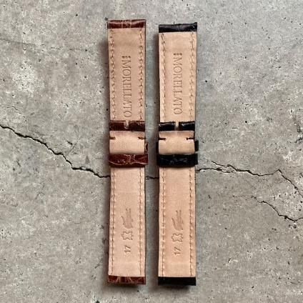 モレラート 20mm Gold Brown カイマンワニ CLASSICO*3 時計用
