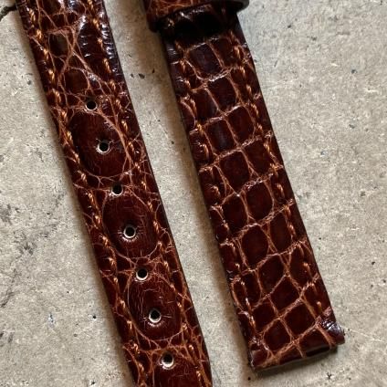 モレラート 20mm Gold Brown カイマンワニ CLASSICO*3 時計用