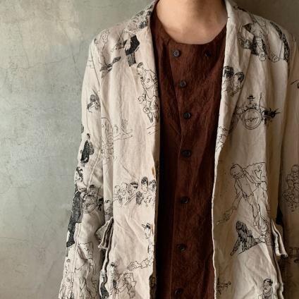 YUTA MATSUOKA Printed Jacketʥ楦ޥĥ ץȥ㥱åȡEcru